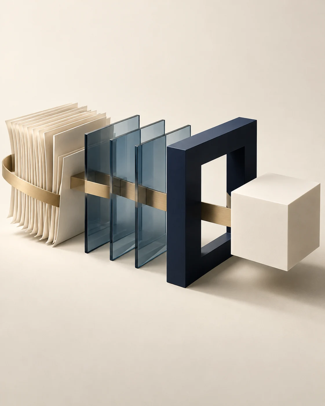 Ilustración conceptual de información organizada en una estructura clara